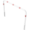 Access barriers | removable and revolving | with triangular locking mechanism | without quarter-bent bar | hot-dip galvanized and white coatedwith red reflecting stripes | total width: 2000 mm